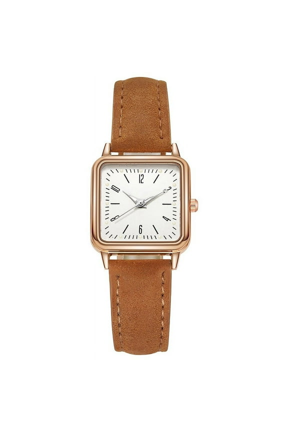 Women's Luxury Luminous Leather Strap Watch, Elegant Analog Quartz Wristwatch with Glowing Hands, Stylish Accessory for Evening Events