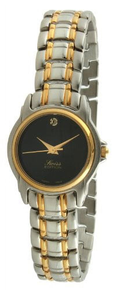 Swiss Edition Women's Luxury 23K Gold Plated Crystal Bezel