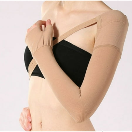 Women\'s Lymphedema Compression Arm Sleeve With Shoulder Strap Spandex S/M/