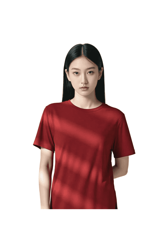 Women's Lyocell Silk T-Shirts, Red, Size M