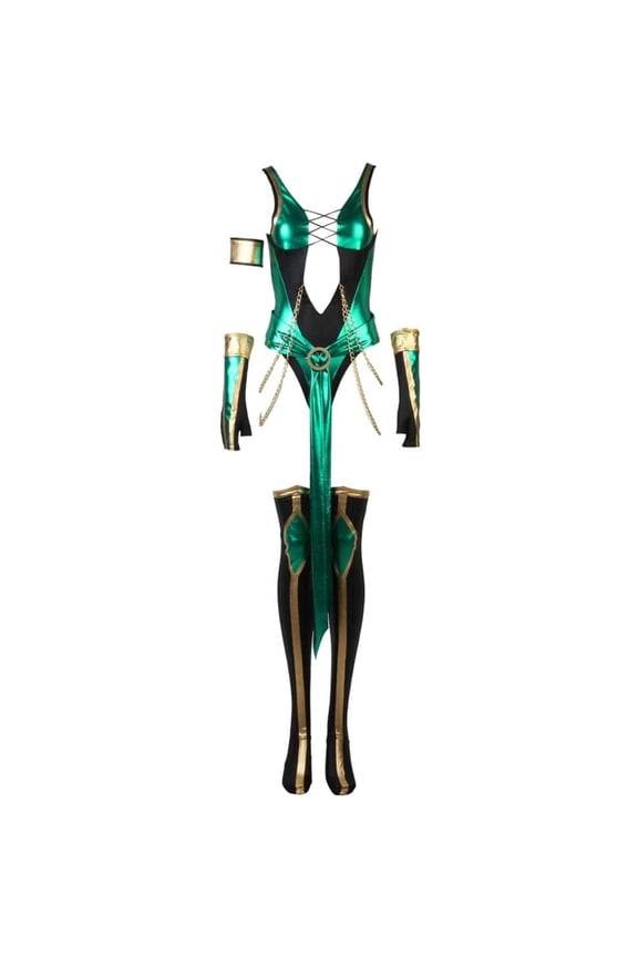 Women's MK X-Inspired Battle Dress – Full Spandex Suit with Belt, Gloves & Accessories