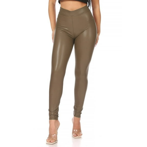 Women's MOA Collection Women's Solid Faux Leggings
