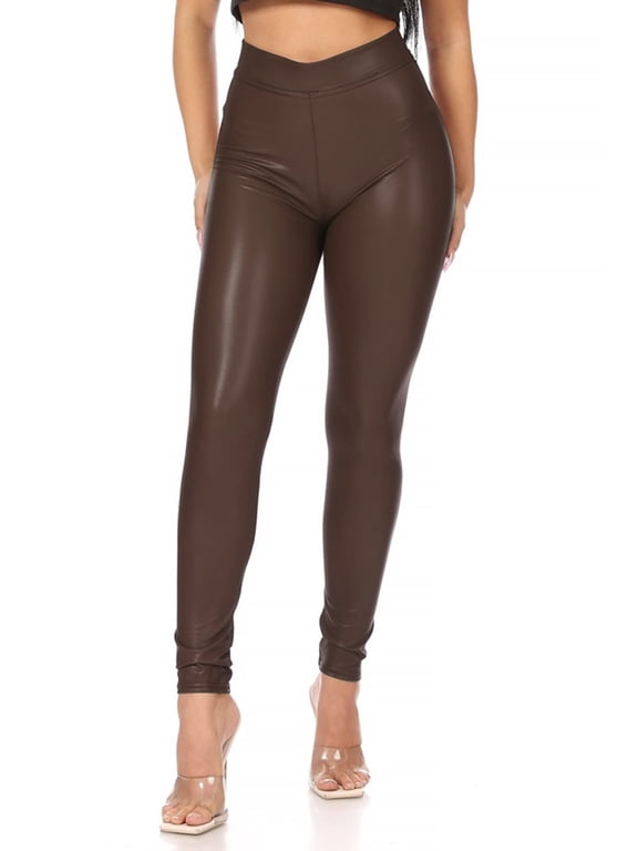 Women's MOA Collection Women's Solid Faux Leggings