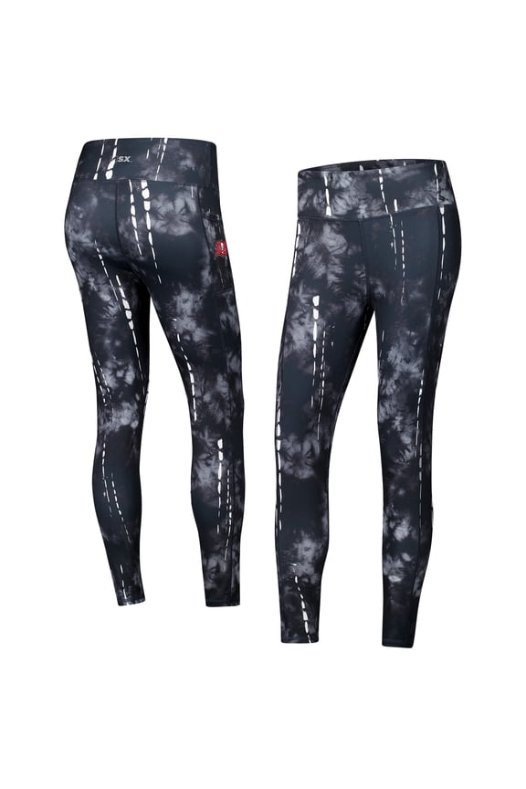 Women's MSX by Michael Strahan Black Tampa Bay Buccaneers Serena Tie-Dye Leggings