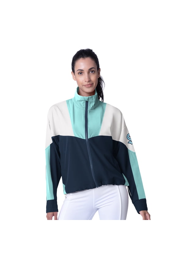 Women's MSX by Michael Strahan  Deep Sea Blue/Light Blue Seattle Kraken Tessa Full-Zip Jacket
