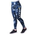 thumbnail image 1 of Women's MSX by Michael Strahan Navy Los Angeles Rams Aubrey Tie-Dye Leggings, 1 of 4