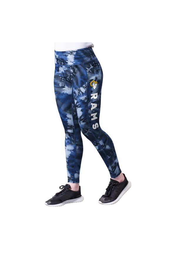 Women's MSX by Michael Strahan Navy Los Angeles Rams Aubrey Tie-Dye Leggings