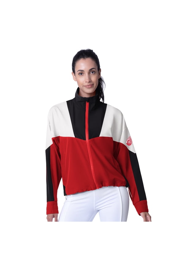 Women's MSX by Michael Strahan Red/Black Detroit Red Wings Tessa Full-Zip Jacket