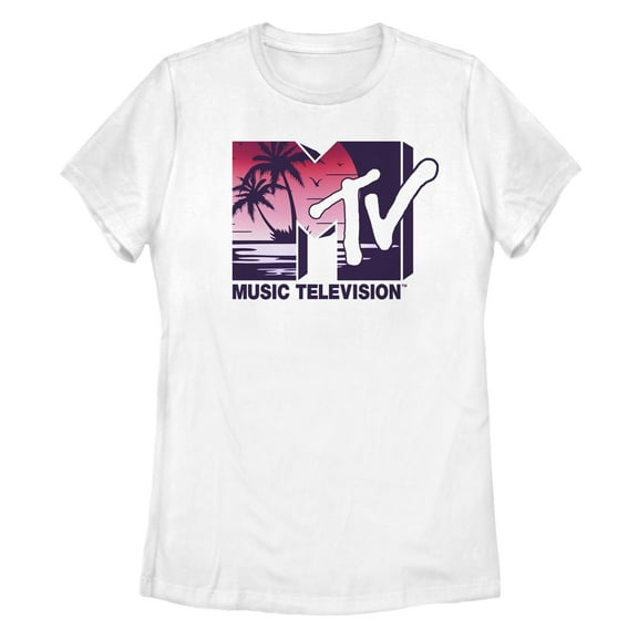 Women's MTV Beach Palms Logo Graphic T-Shirt