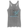 thumbnail image 1 of Women's MTV Checkered Logo  Racerback Tank Top Gray Heather X Small, 1 of 3