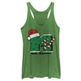 thumbnail image 1 of Women's MTV Christmas Monster Logo  Racerback Tank Top Envy Green Small, 1 of 3
