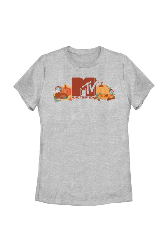 Women's MTV Fall Logo Graphic Tee Athletic Heather Small