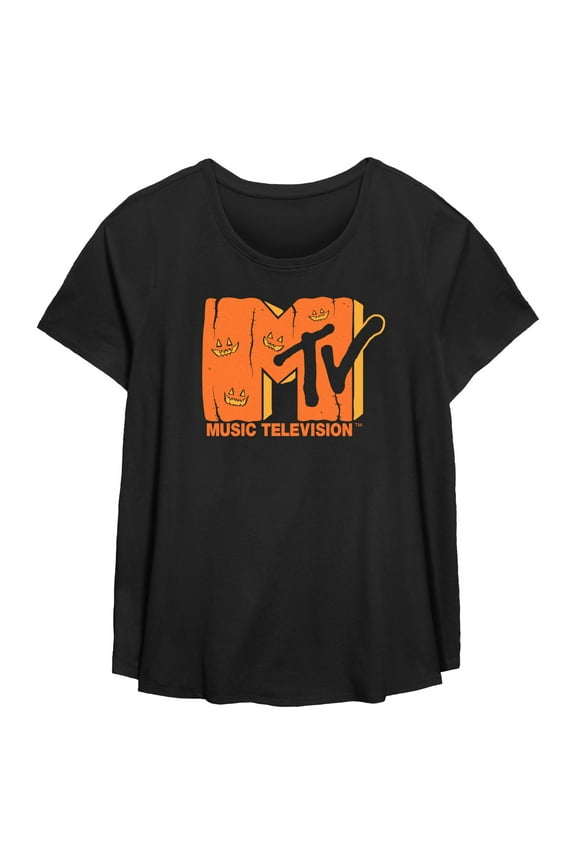 Women's MTV Jack-o'-lantern Logo Graphic T-Shirt