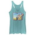 thumbnail image 1 of Women's MTV Shimmery Logo  Racerback Tank Top Tahiti Blue X Small, 1 of 3