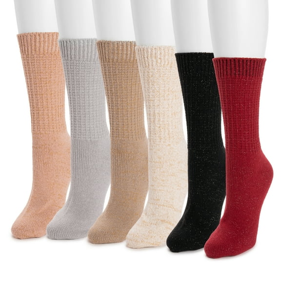 Muk Luks Women's Microfiber Boot Socks (6 Pack)