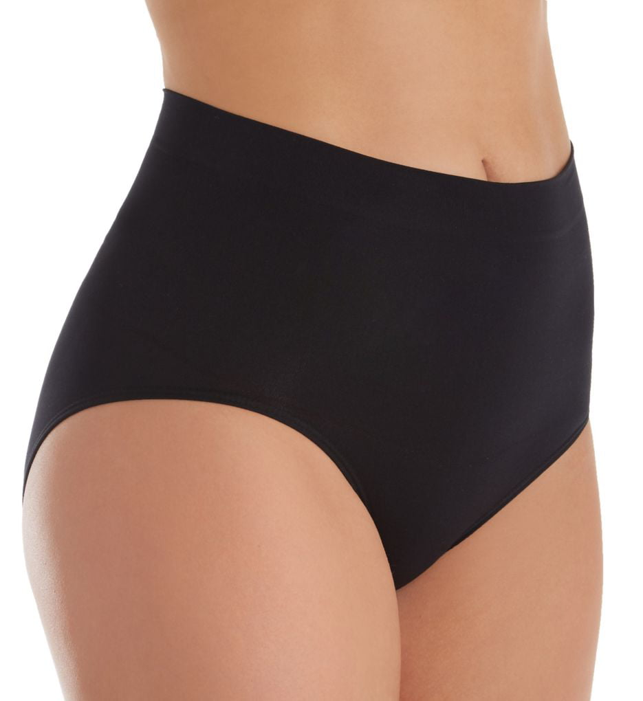 Women's Magic Bodyfashion 40BR Seamless Comfort Shaping Brief Panty (Black  L)