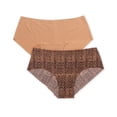 thumbnail image 1 of Women's Magic Bodyfashion 46HI Dream Invisibles Hipster Panty - 2 Pack (Leopard/Mocha S), 1 of 1