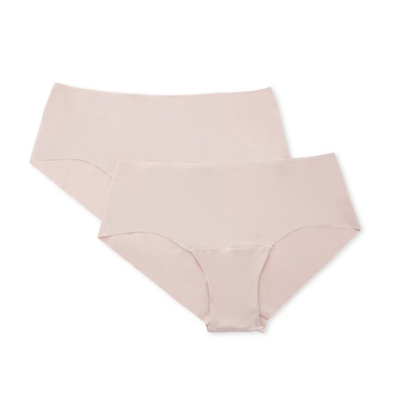Women's Magic Bodyfashion 46HI Dream Invisibles Hipster Panty - 2 Pack (Rose 2X)