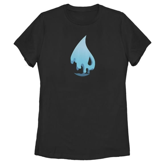 Women's Magic: The Gathering Blue Mana Water Symbol  Graphic Tee Black Small