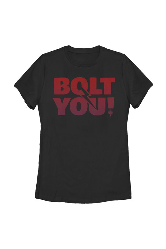 Women's Magic: The Gathering Bolt You Spell Graphic Tee Black Medium