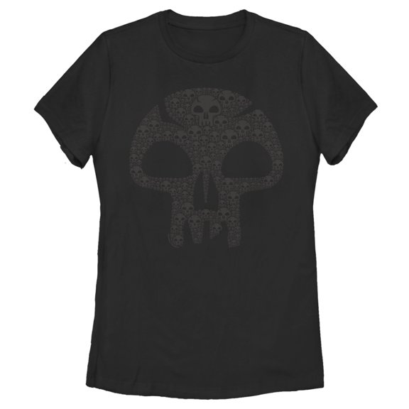 Women's Magic: The Gathering Mana Decorative Skull Symbol Graphic Tee Black Medium