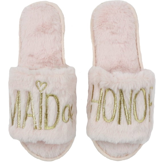 Women's Maid of Honor Slippers/ Bachelorette Party Favors (size large, 10-11)