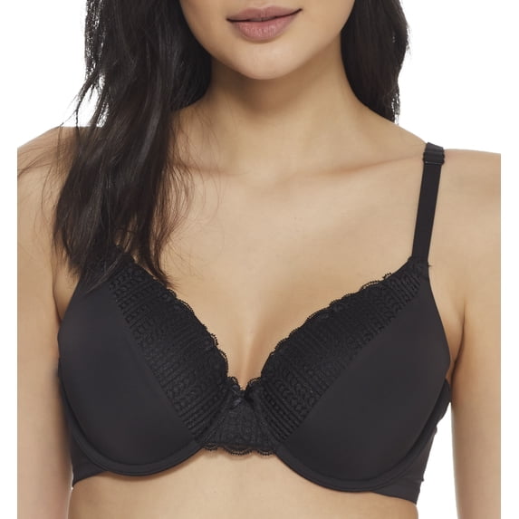 Women's Maidenform 09404 Comfort Devotion Embellished Extra Coverage Bra (Black 42B)