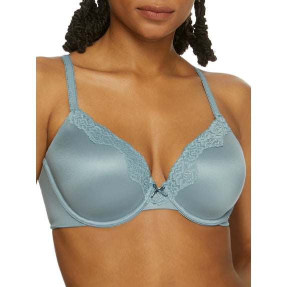 Women's Maidenform 09404 Comfort Devotion Embellished Extra Coverage Bra (Sunday Morning Blue 40C)