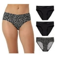thumbnail image 1 of Women's Maidenform® 3-Pack Everyday Luxe High Leg Panties Color: Black Black Moondot Size: SMALL, 1 of 4