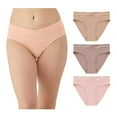 thumbnail image 1 of Women's Maidenform® 3-Pack Everyday Luxe High Leg Panties DM3THB Color: Almond Eve Blush Size: MEDIUM, 1 of 4