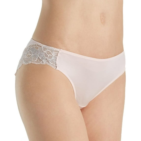 Women's Maidenform 40159 Comfort Devotion Lace Back Tanga Panty (Pink Pirouette/Silver 7)