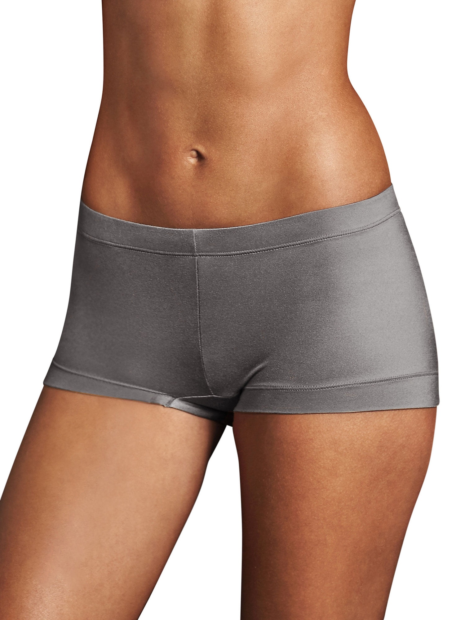 Women's Maidenform 40774 Dream Microfiber Boyshort Panty (Steel Grey 5