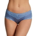 thumbnail image 1 of Women's Maidenform 40823 Cheeky Microfiber Hipster Panty with Lace (Denim Jacket Blue Hthr 9), 1 of 1