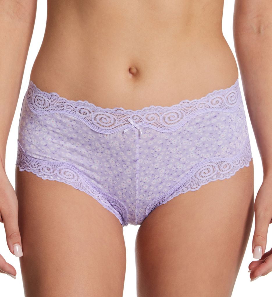 Women's Maidenform 40837 Cheeky Scalloped Lace Hipster Panty (Lavender  Picnic Ditsy 6) 