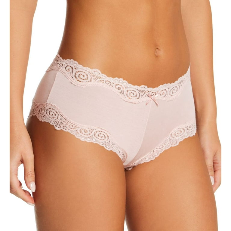 Women's Maidenform 40837 Cheeky Scalloped Lace Hipster Panty (Sheer Pale  Pink 5) 