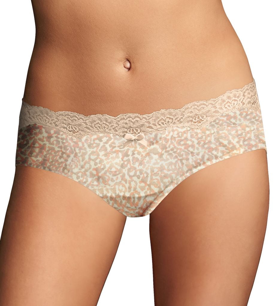 Women's Maidenform 40861 Comfort Devotion Embellished Hipster Panty  (Ivory/Shell 7) 