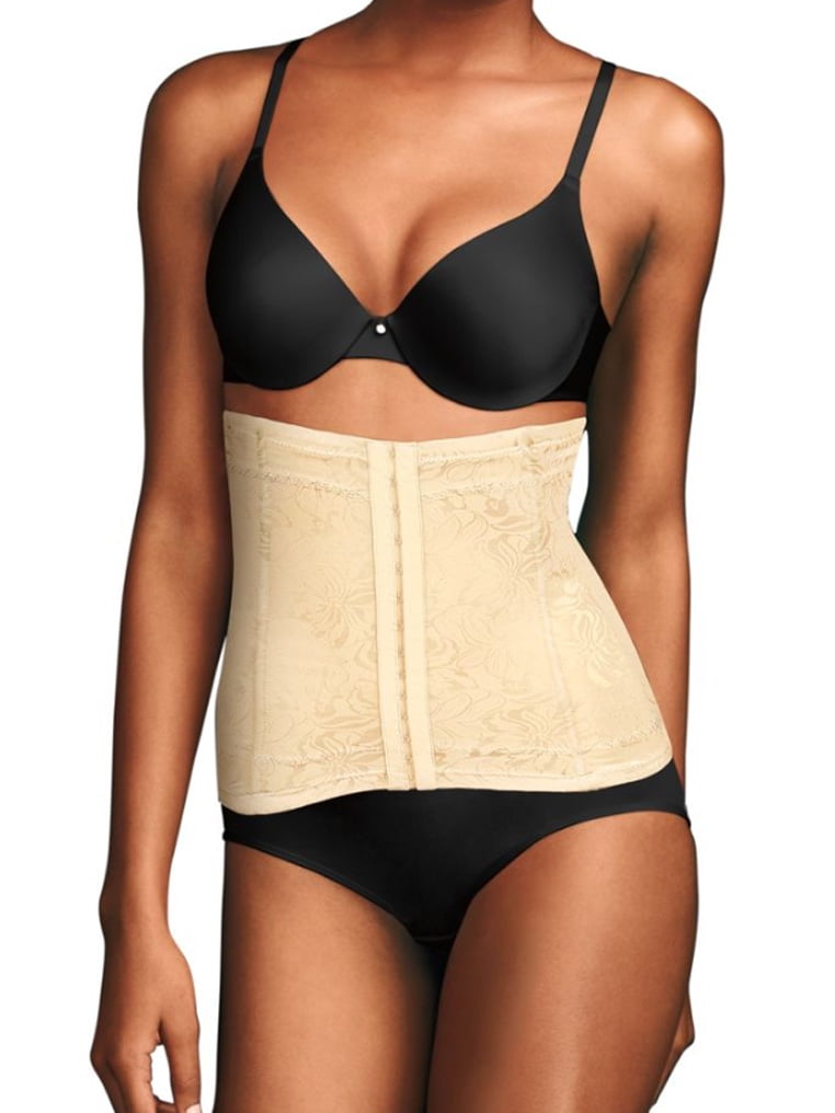 Women s Maidenform 6868 Instant Slimmer Long Torso Waist Trainer Body Beige 2X