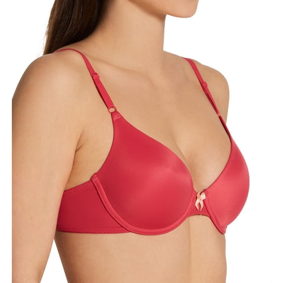 Women's Maidenform 7959 One Fab Fit Original Tailored Demi T-Shirt Bra (Cantaloupe Orange 34B)
