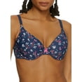 thumbnail image 1 of Women's Maidenform 7959 One Fab Fit Original Tailored Demi T-Shirt Bra (Windy Wildflower Navy 36D), 1 of 2