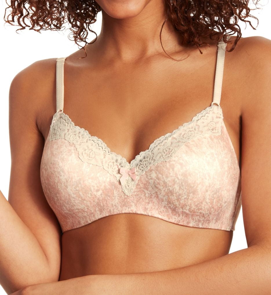 Women's Maidenform 9456 Comfort Devotion Wirefree with Lift T-Shirt Bra  (Latte Lift w/ Black 36D)