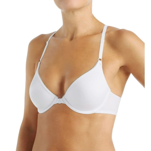 Women's Maidenform 9457 Comfort Devotion Tailored T-Back Bra (White w/ Stone 38D)