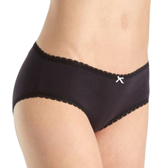 Women's Maidenform CS51 One Fab Fit Cotton Stretch Hipster Panty (Black 9)
