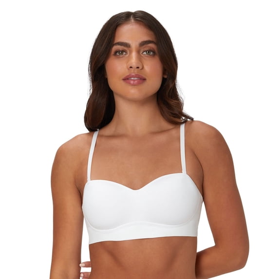 Women's Maidenform Convertible Wireless Balconette Bra DM2331 Color: White Size: MEDIUM