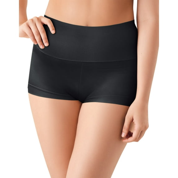 Women's Maidenform DM0050 Tame Your Tummy Boyshort Panty (Black S)