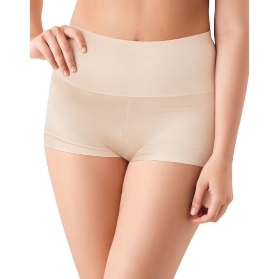 Women's Maidenform DM0050 Tame Your Tummy Boyshort Panty (Nude 1/Transparent XL)