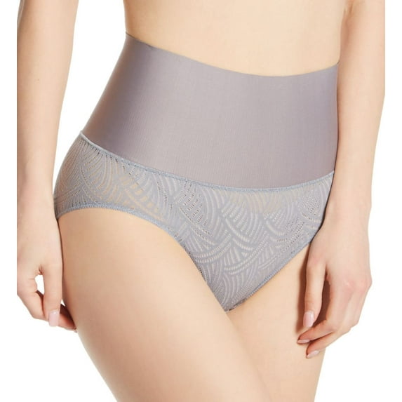 Women's Maidenform DM0051 Tame Your Tummy Brief Panty (Silver Swing Lace L)