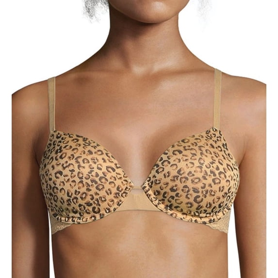 Women's Maidenform DM0074 FlexBack Modern Demi Bra (KissngLeoprdPrt/Bdybge 34B)