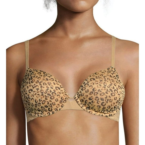 Women's Maidenform DM0074 FlexBack Modern Demi Bra (KissngLeoprdPrt/Bdybge 38B)