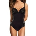 thumbnail image 1 of Women's Maidenform DM1033 Firm Foundations Built-In-Bra Body Shaper (Black Combo 34D), 1 of 2