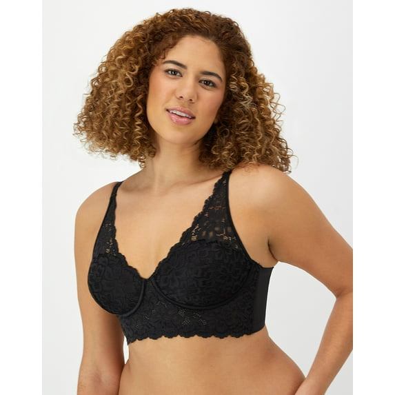 Maidenform Lace Bralette Lightly Lined Convertible Bra Longline Women's DM1188
